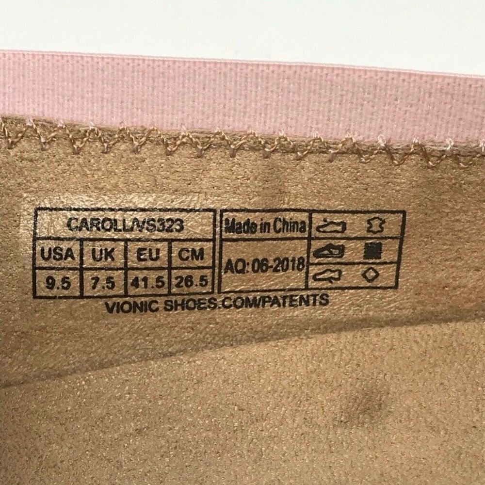 Vionic Caroll Ballet Flats Shoes Pink Leather Shoes 9.5 - Picture 8 of 8